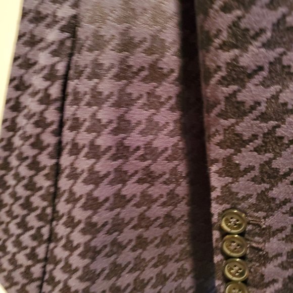 Tommy Hilfiger Women Size 6 relax fit blazer in Navy Houndstooth - Picture 4 of 7